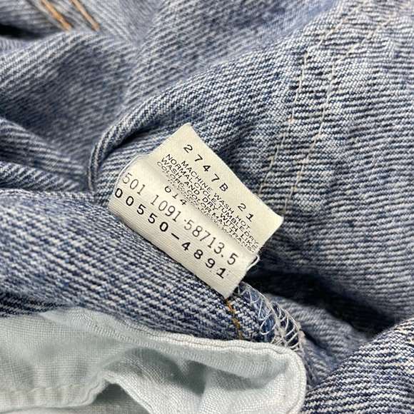 Vintage Levi’s 550 High Rise Tapered Jeans Made in USA Stonewashed Acid Wash - Picture 8 of 17